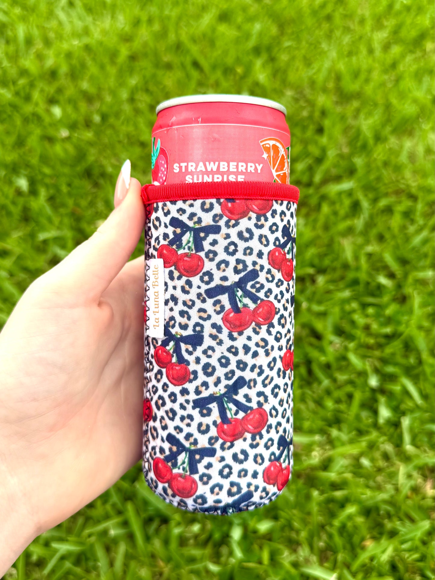 Leopard Cherry Slim Can