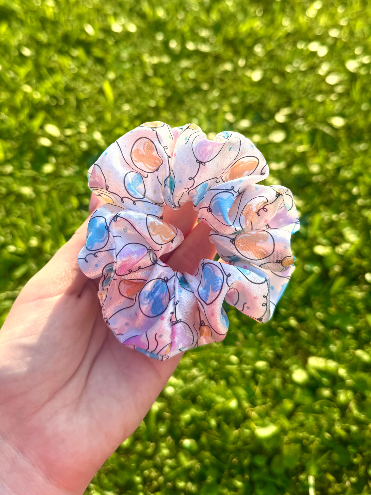 Disney Mickey Balloon Satin Scrunchie