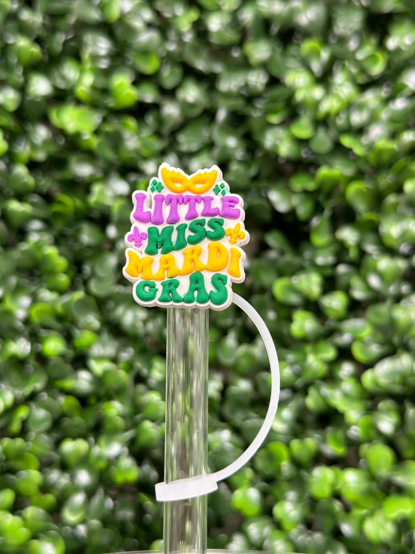 Little Miss Mardi Gras Straw Topper (Pre-Order ETA beginning of January)