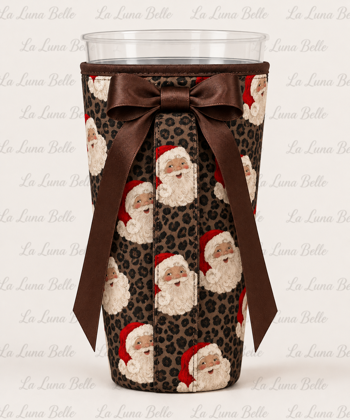 Pre Order: Leopard Santa Large Cup Sleeve