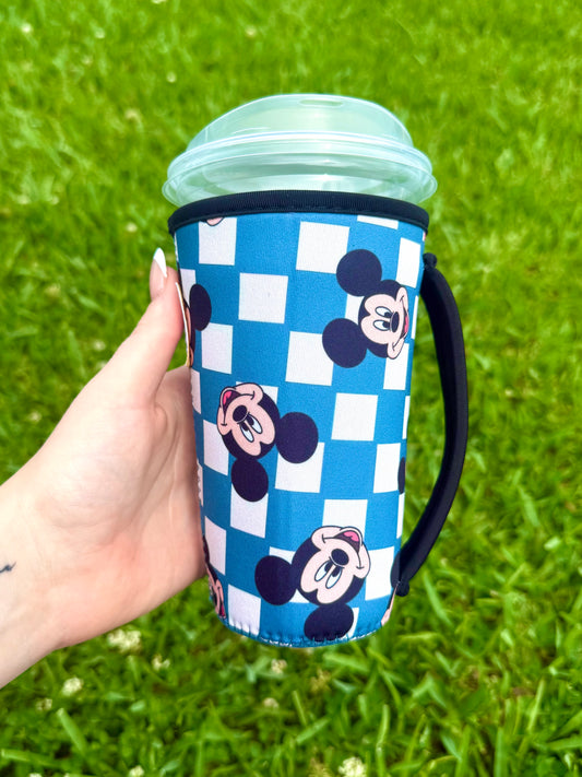 Mickey Blue Checker Large W Handle