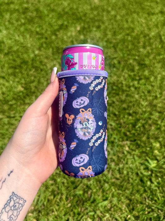 Disney Halloween Dark Spooky Vibes Slim Can Cup Sleeve