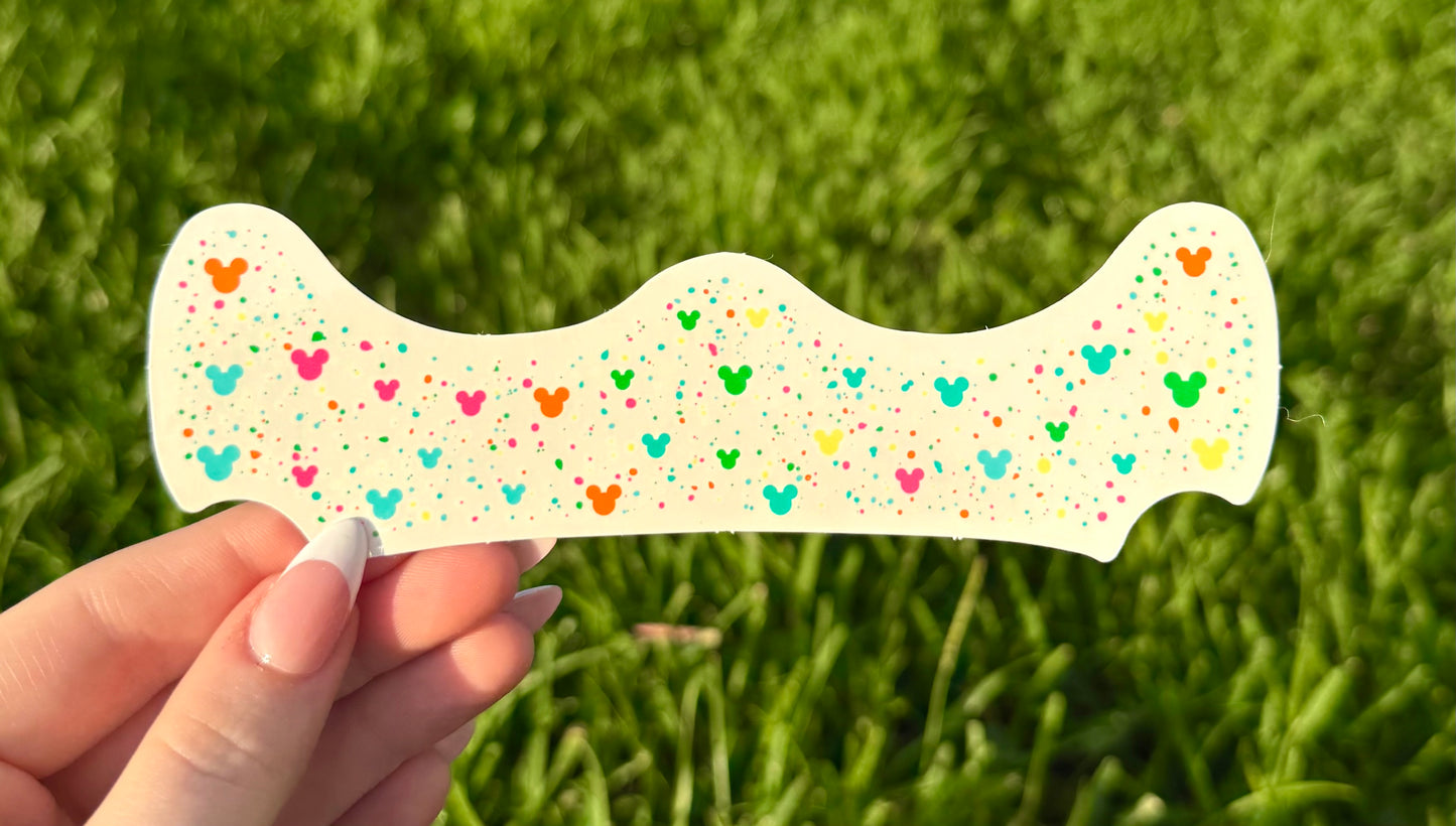8pc Neon Mouse Face Sparkles