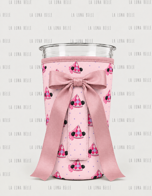 Pre Order: Minnie Pink Princess Hat Large Cup Sleeve