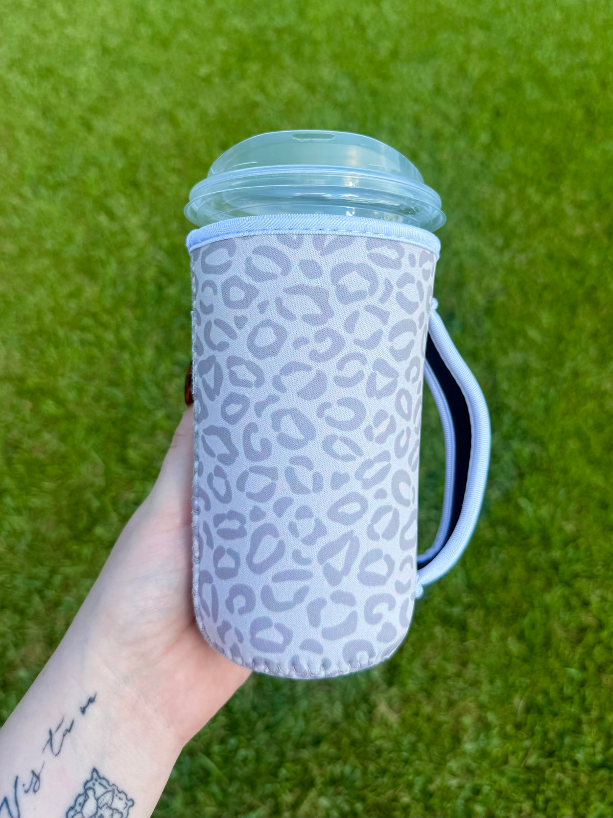 Neutral Leopard Large Cup Sleeve