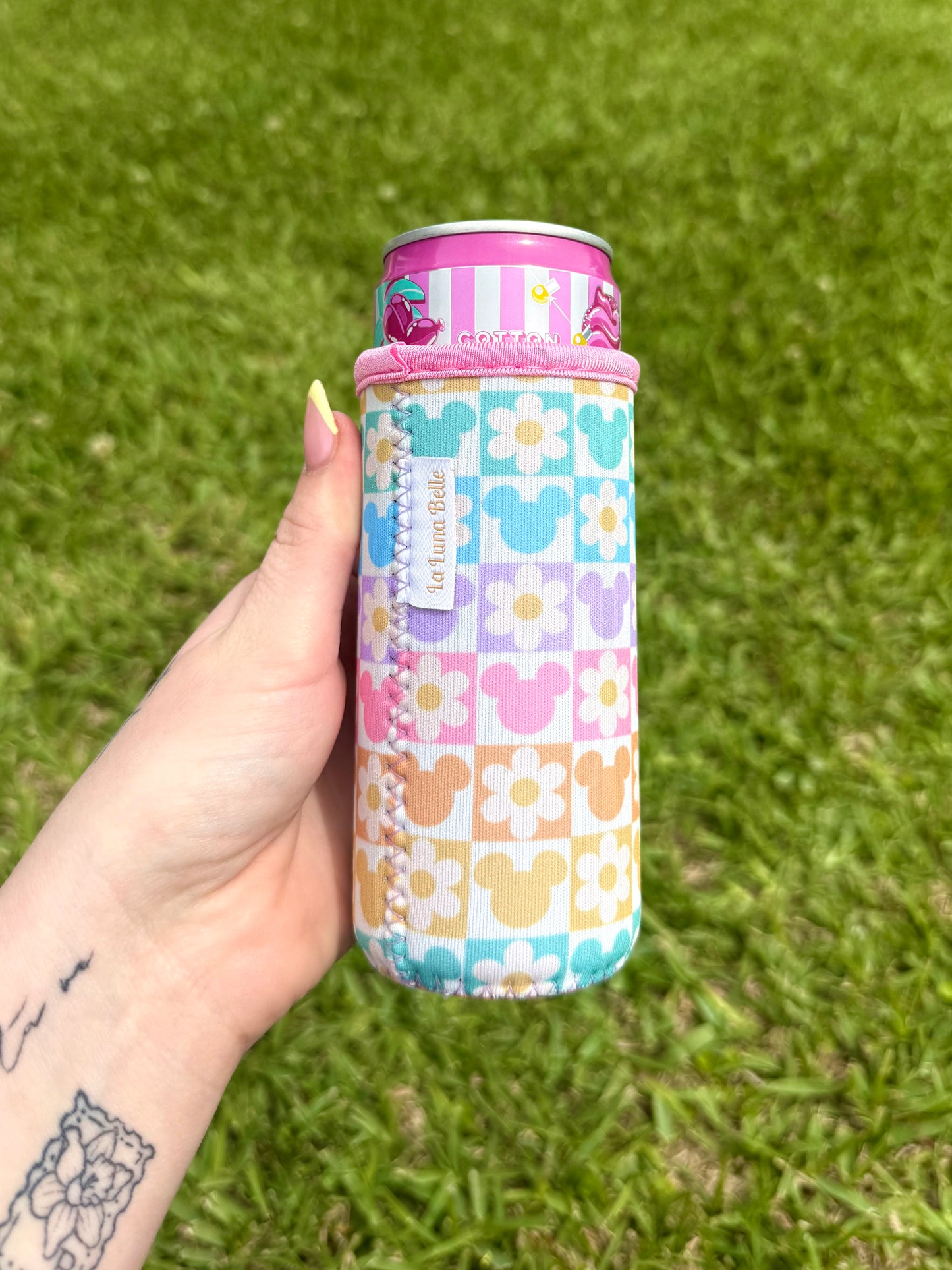 Mickey Flower Slim Can Sleeve