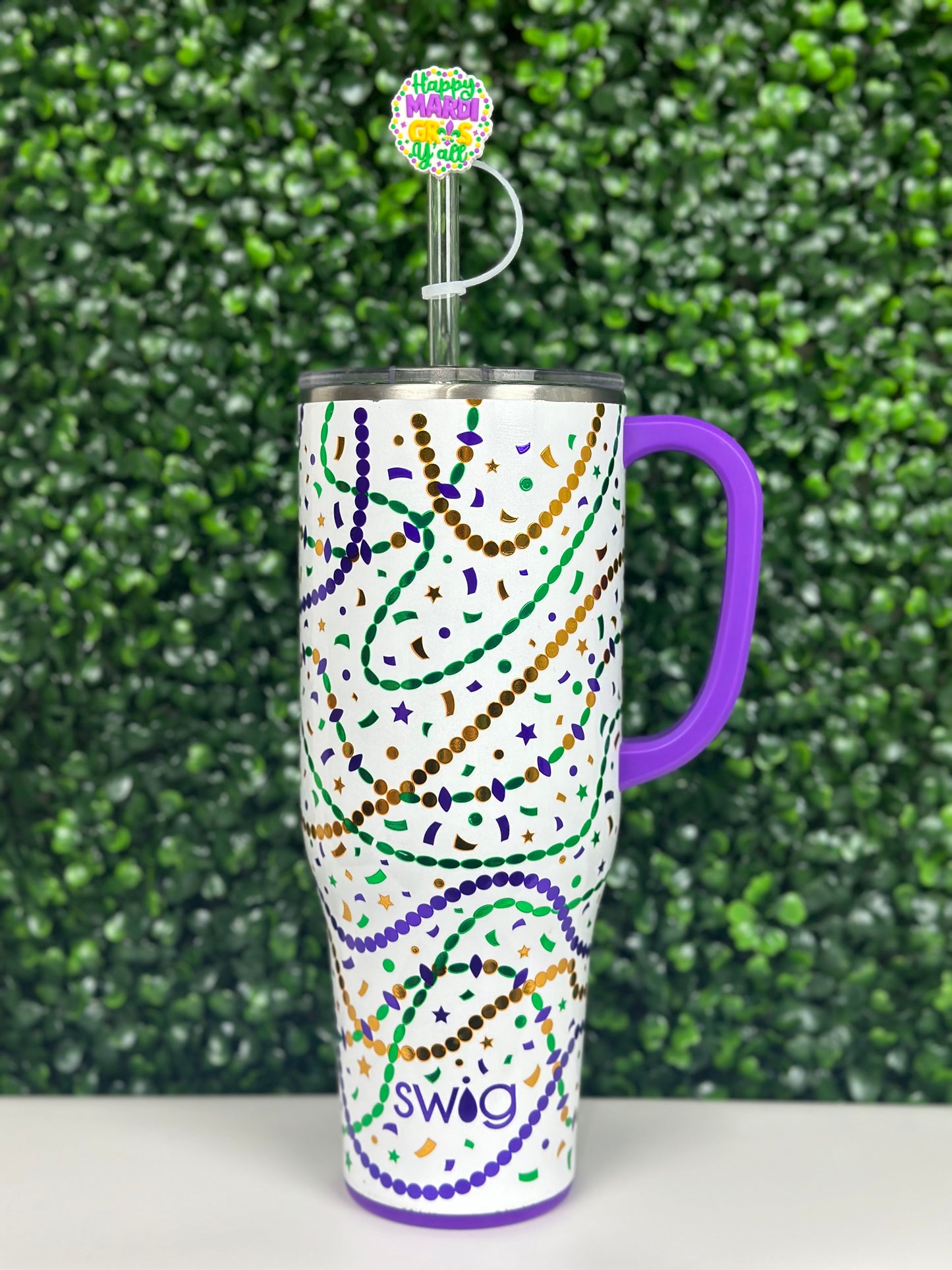 Happy Mardi Gras Y’all Circle Straw Topper (Pre-Order ETA beginning of January)