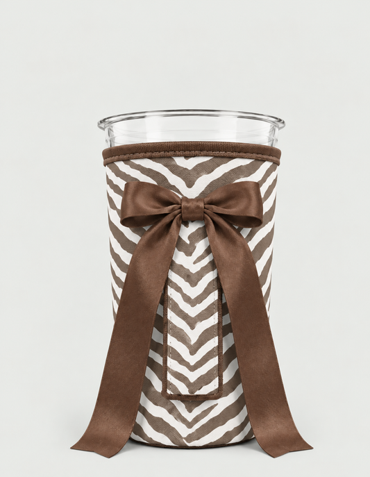 Pre Order: Brown Zebra Large Cup Sleeve