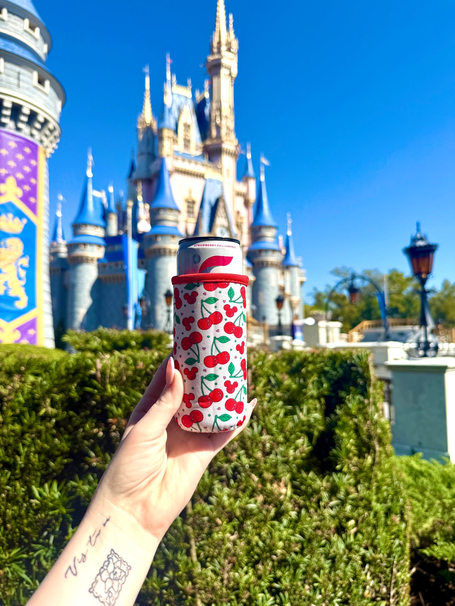 Mickey Cherry Slim Can Sleeve