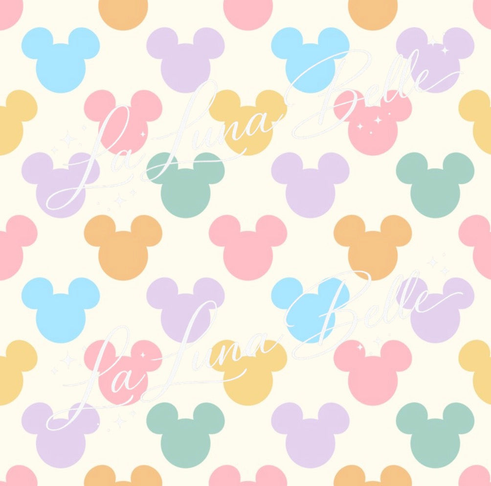 Disney Colorful Mickey Satin Scrunchie