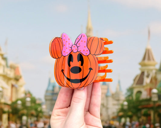 Minnie Pumpkin Halloween Claw Clip
