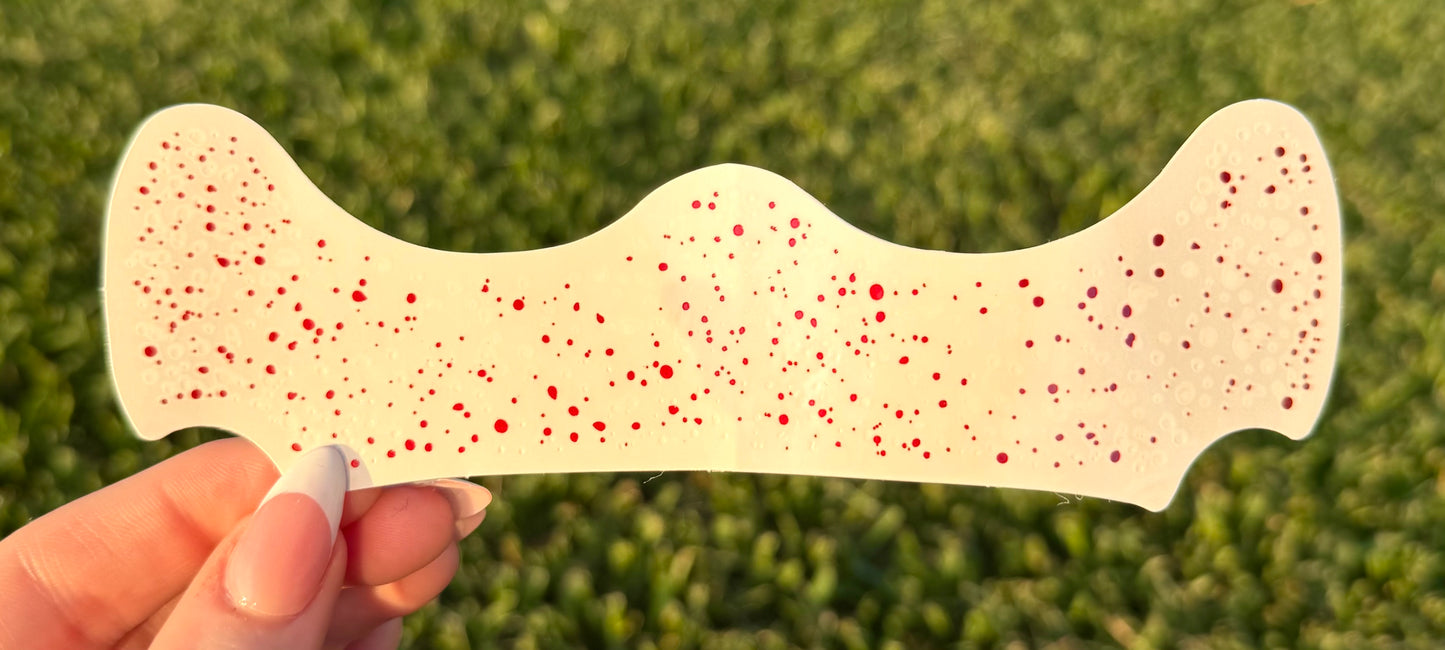 Red and White 6pc Face Sparkles | Face Sparkles