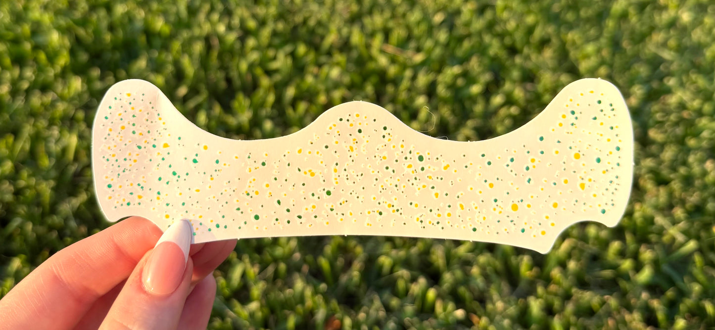 Green and Yellow 6pc Face Sparkles | Face Sparkles
