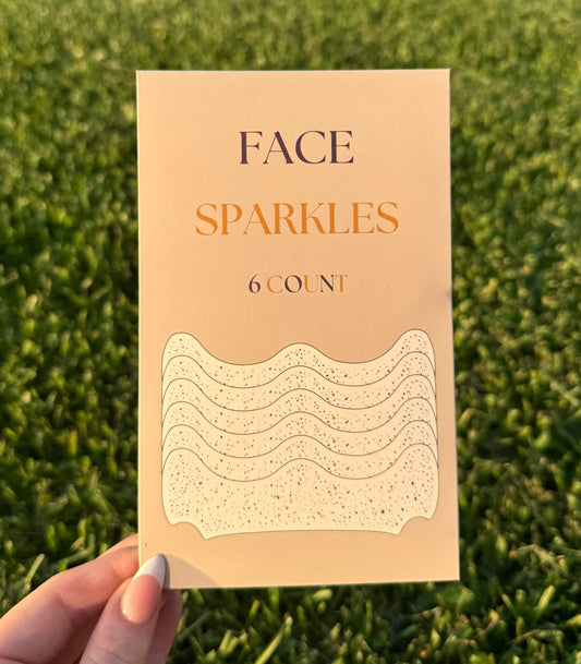 Navy Blue and Gold 6pc Face Sparkles | Face Sparkles