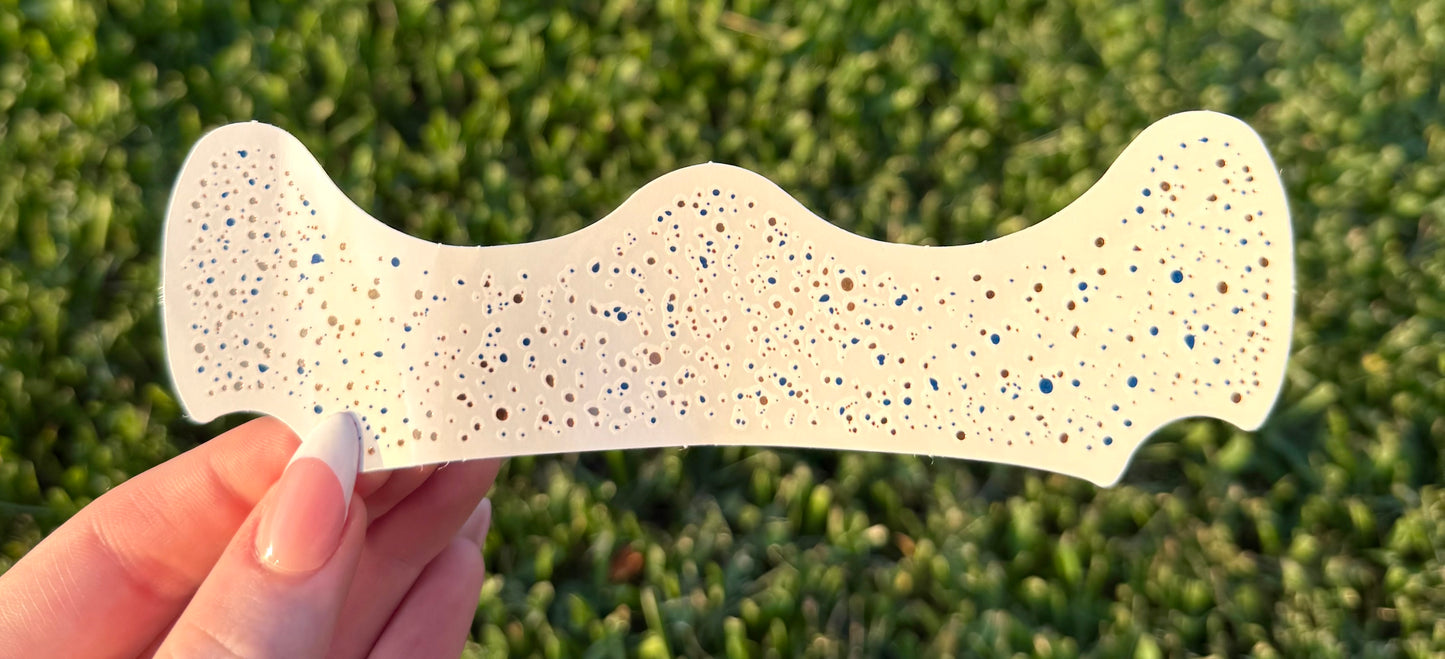 Navy Blue and Gold 6pc Face Sparkles | Face Sparkles
