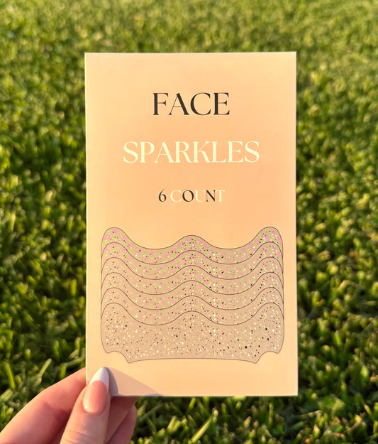 Black and White 6pc Face Sparkles | Face Sparkles