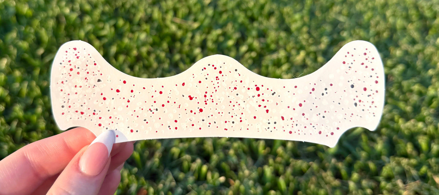 Red, Black, and White 6pc Face Sparkles | Face Sparkles