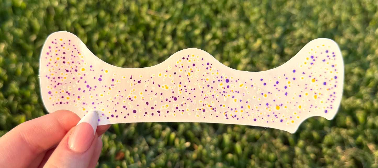 Purple and Yellow 6pc Face Sparkles | Face Sparkles