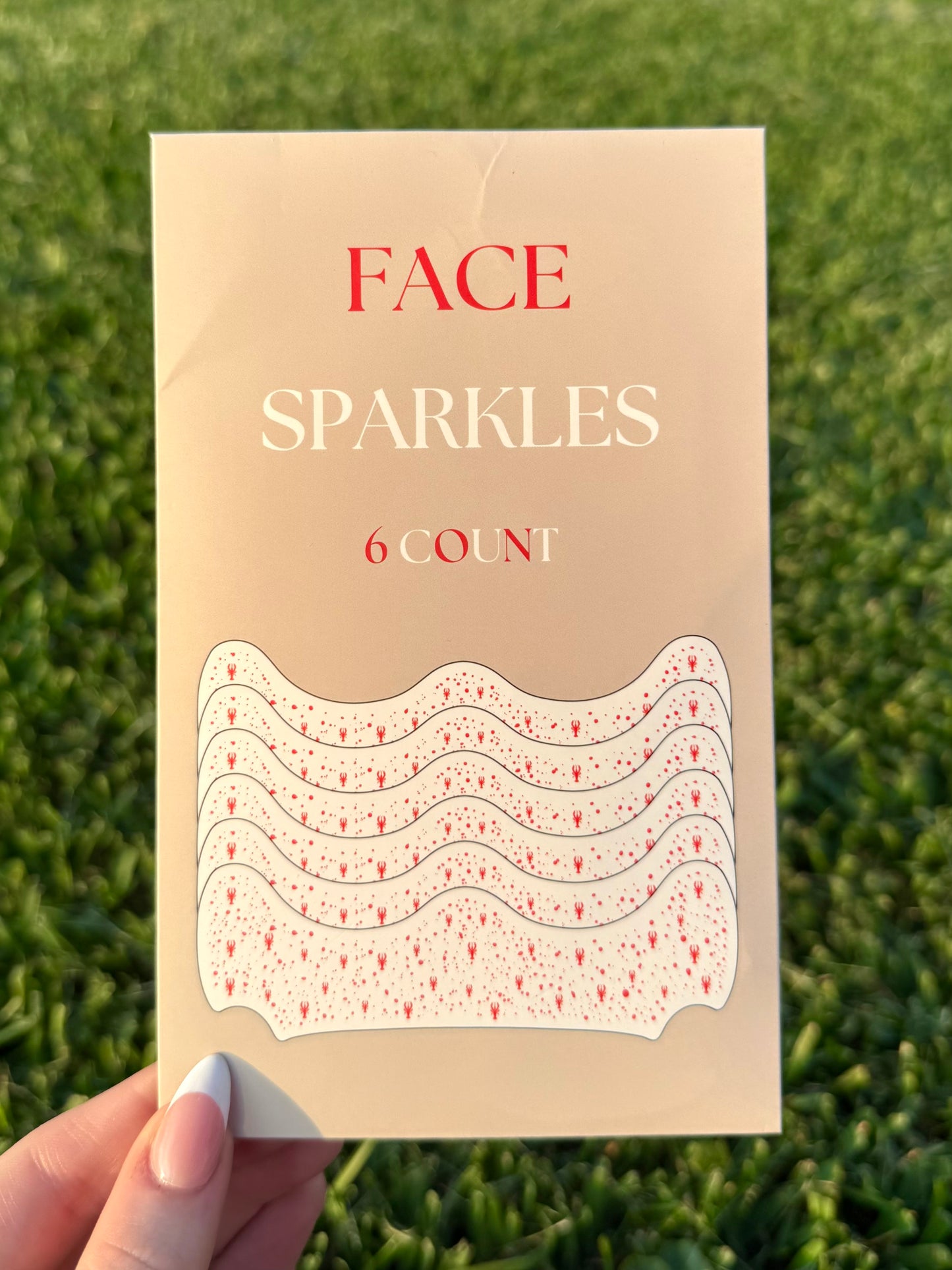 Crawfish 6pc Face Sparkles | Face Sparkles