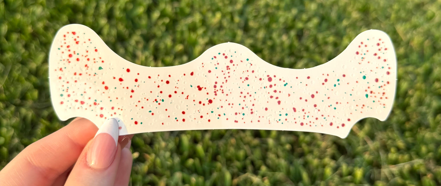 Red, Green, and White ITALIAN 6pc Face Sparkles | Face Sparkles