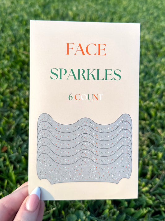 Orange, Green, and White IRISH 6pc Face Sparkles | Face Sparkles