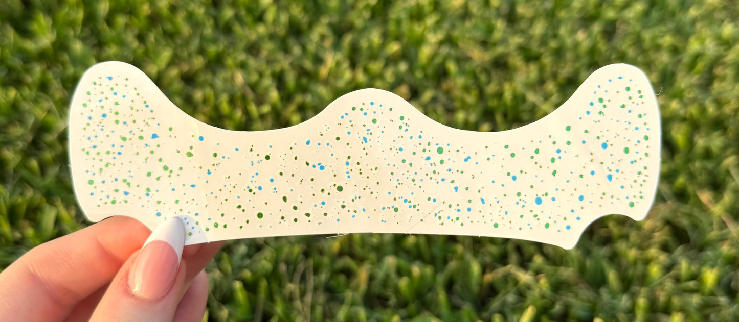 Green and Blue 6pc Face Sparkles | Face Sparkles