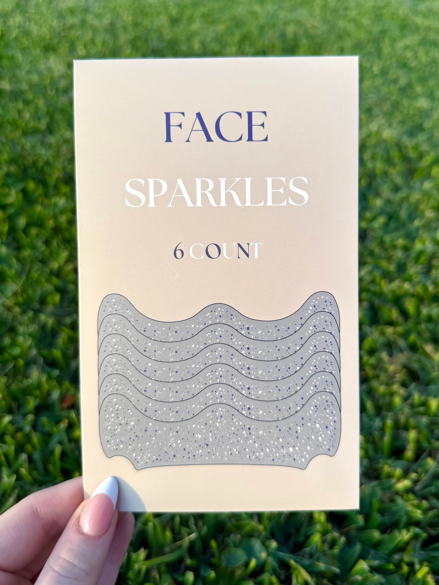Blue and White 6pc Face Sparkles | Face Sparkles
