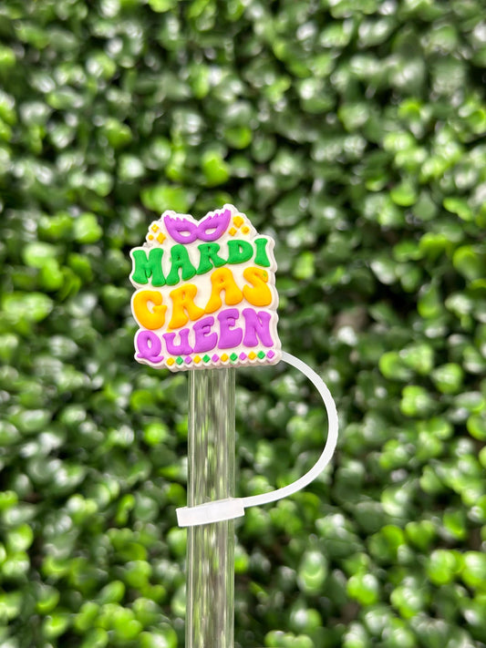 Mardi Gras Queen Straw Topper