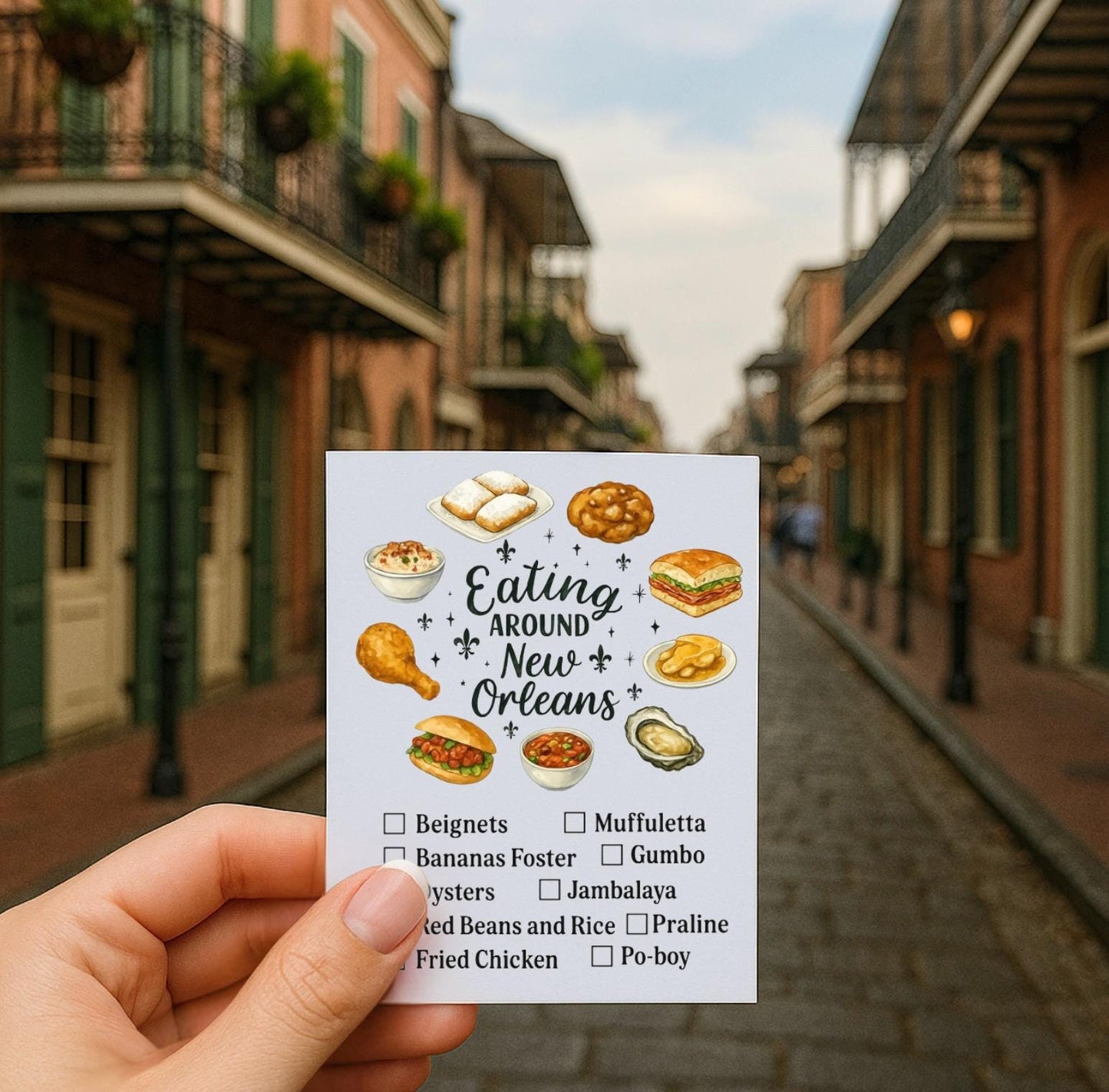 Eating Around New Orleans Temporary Bucket List Arm Tattoo | New Orleans | Eating Around New Orleans | NOLA|Bucket List | Beignets | Gumbo