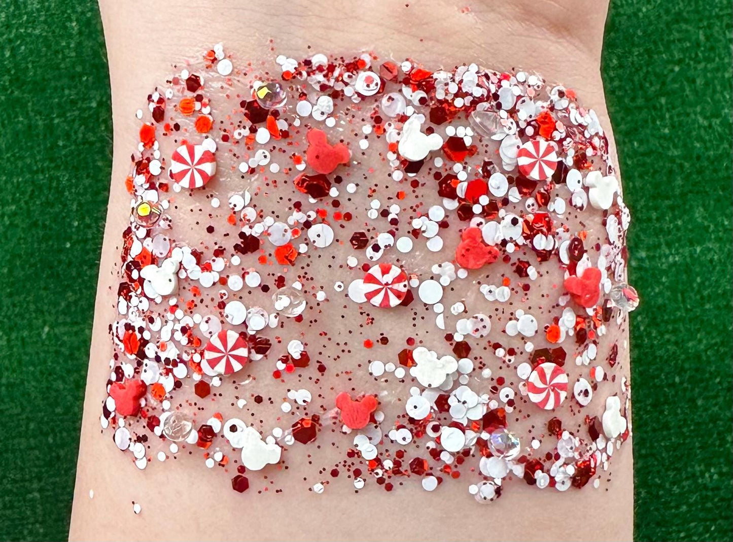 Christmas Mickey Peppermint Organic Hair/Body/Face Glitter