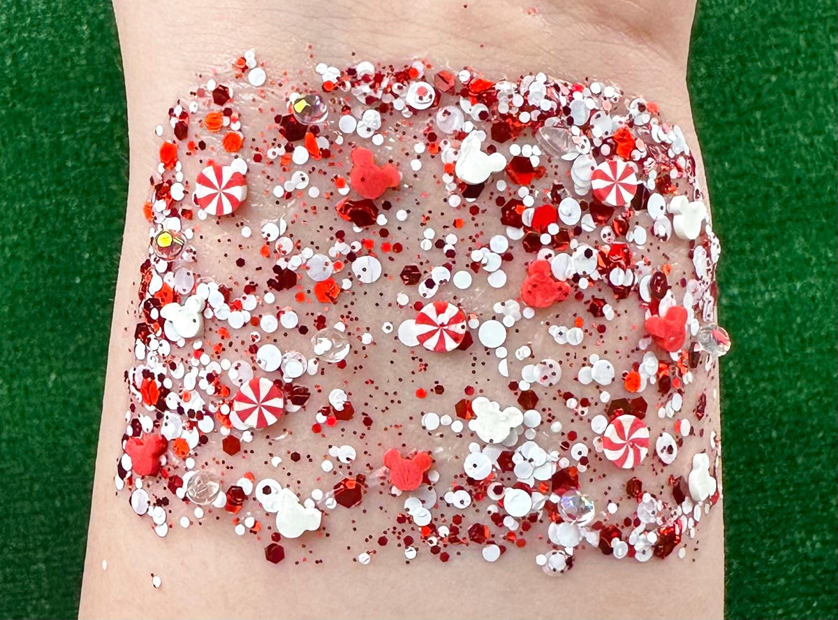 Christmas Mickey Peppermint Organic Hair/Body/Face Glitter