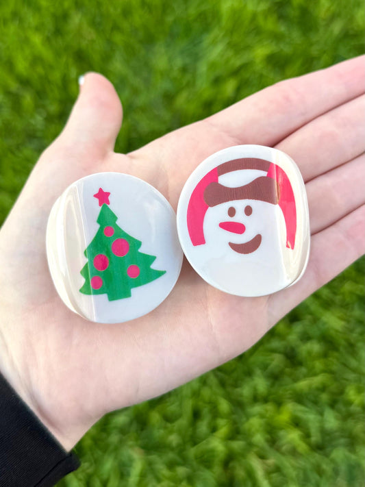 Mini Christmas Pillsbury Cookie Double Sided Claw Clip