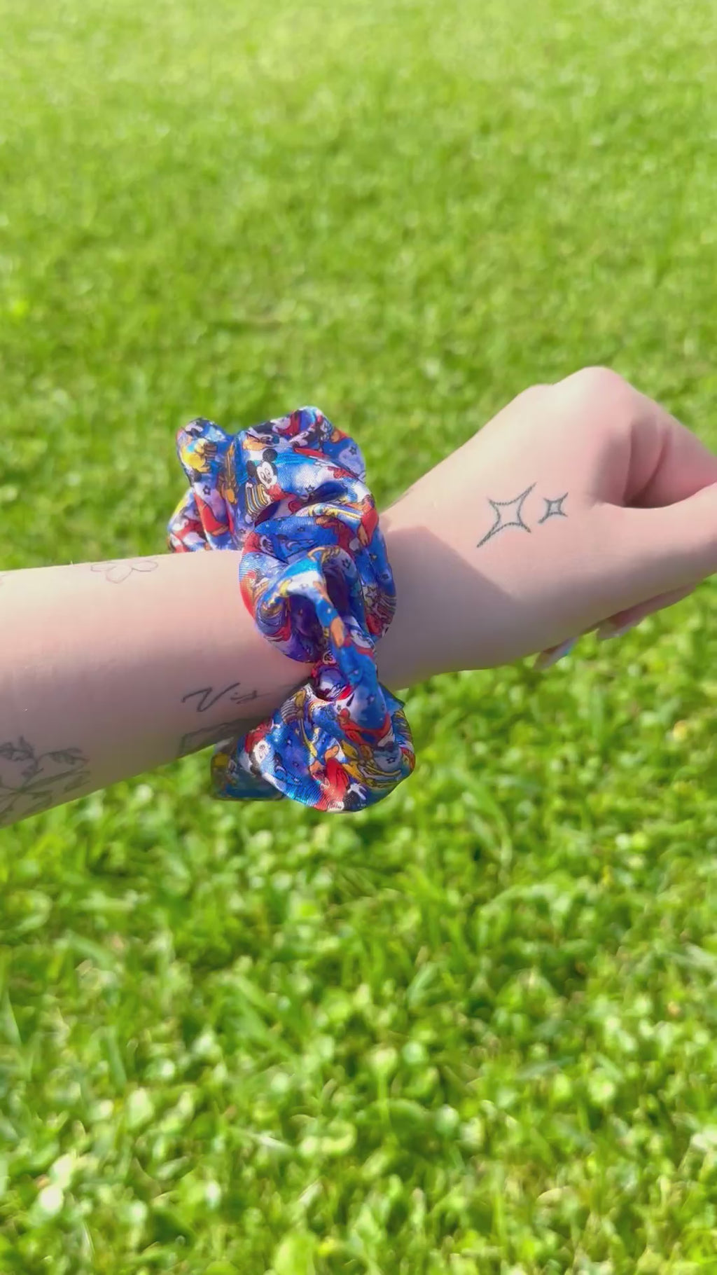 Disney Fantasmic Mickey Satin Scrunchie