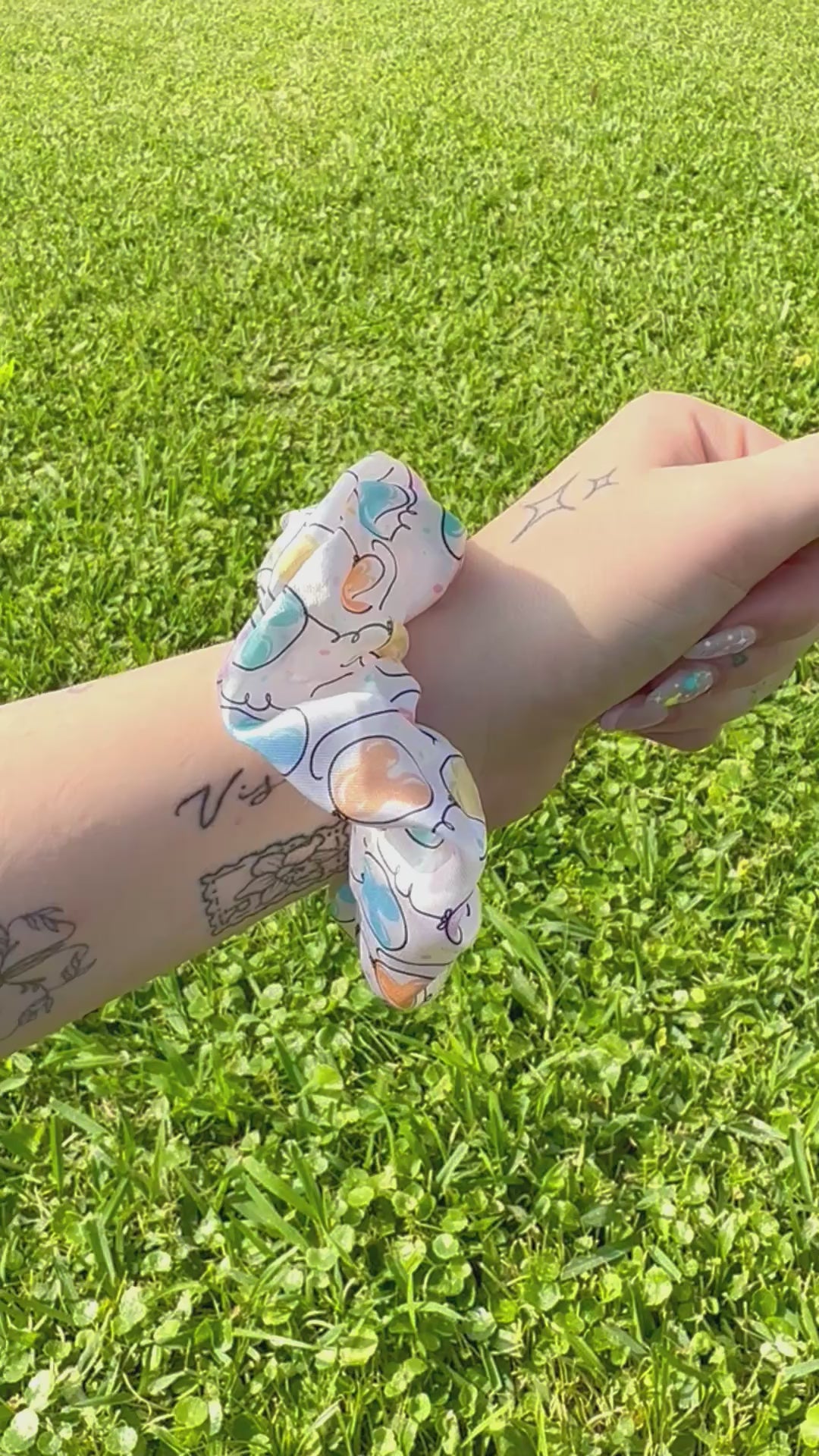 Disney Mickey Balloon Satin Scrunchie